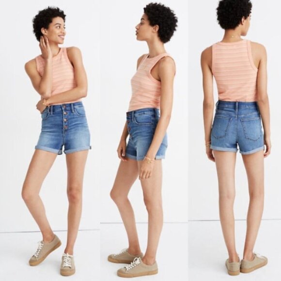 Madewell Roadtripper Jean Shorts in Pollard Wash 28434 - Picture 1 of 8